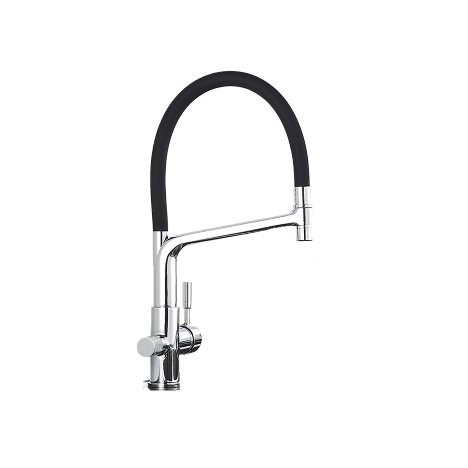 Yjyjy Chrome A Faucet Pull-Down Kitchen Sink Faucet Pure Water Filter Kitchen Faucet Double Handle Hot And Cold Mixer Crane Purification Faucet Tap
