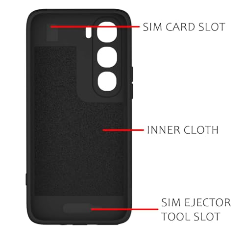 Image of Back Cover Compatible with Vivo Y31 5G | MagFit Ring Design (Non-Magnetic) | Shockproof Case | Anti-Slip Grip | Raised Camera Edges | Slim Protective Case for Vivo Y31 5G (Matte Black)