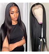 OCGK 13x4 HD Lace Front Wigs Human Hair Pre Plucked 10A Brazilian Straight Lace Front Human Hair ...