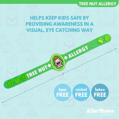 Allermates Kids Medical Wristband - Tree Nut Children's Medic Alert Allergy Awareness Bracelet (2 Pack) #TOP2