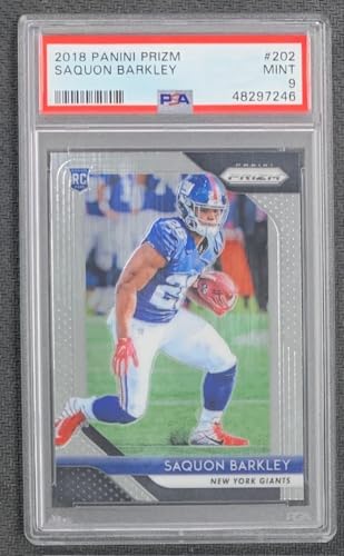 Saquon Barkley 2018 Prizm Rookie Card #202 | PSA 9 Graded (Cert #...