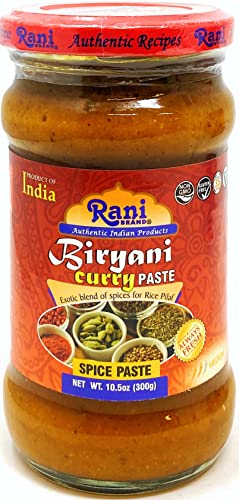 Rani Biryani Masala Curry Paste (Cooking Spice Paste For Indian Rice Dishes, Pullao/Pilau) 10.5Oz (300G) Glass Jar ~ All Natural | Vegan | No Colors | Gluten Free | Non-Gmo | Indian Origin #TOP9