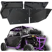 Full Door Aluminum Skin Panels Compatible with 2014 2015 2016 2017 2018 2019 2020 2021 2022 Polaris RZR XP4 1000/ XP Turbo 4/ XP Turbo S Black Suicide Metal Doors 4 Doors ONLY