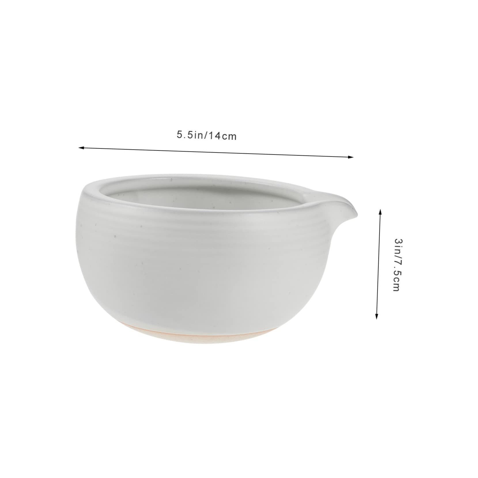 PRETYZOOM Ceramic Bowl with Spout Traditional Tea Bowl for Ceremony Elegant White Design for Tea Lovers and Enthusiasts