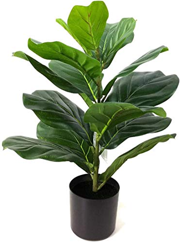 Besamenature 22" Artificial Mini Fiddle Leaf Fig Tree, Faux Tree Used For Home Office Decoration #TOP7