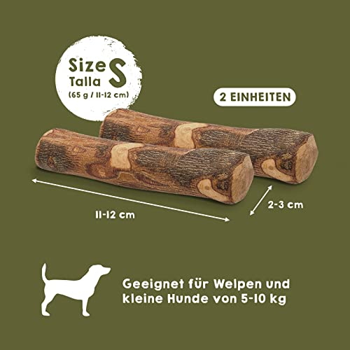 Kauholz für Hunde aus Olivenholz Größe S – 2er-Pack