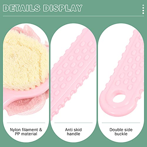 Beaupretty 2 peças de escova de banho de chuveiro com cerdas e buchas para as costas, escova de banh