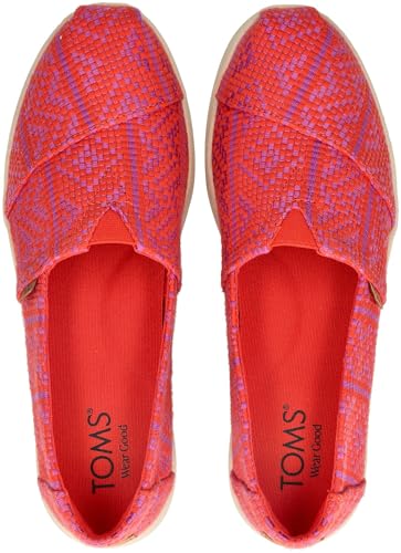 Image of TOMS Women's Alpargata Plus Slip On Espadrille, Textile Upper, Relaxed Fit, CloudBound Insole, Stretchy Easy On and Off
