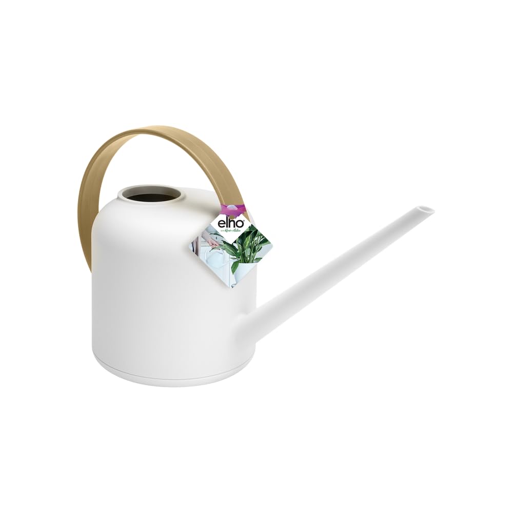 Elho B.for Soft Watering Can 1.7 l - Watering Can Indoor - 100% Recycled Plastic - diameter 29.5 x H 17.2 cm - Beige/Golden Sand