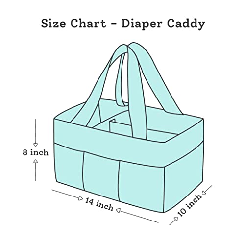 Image of SuperBottoms Diaper Caddy | Diaper Bag | Diaper Organizer | Generously sized Diaper caddy organizer for crib | ( Crowning Glory )