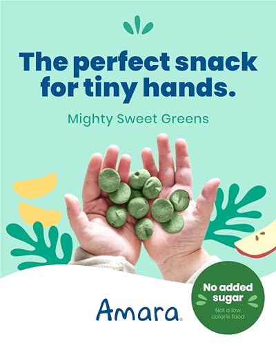 Amara Smoothie Melts - Mighty Sweet Greens - Baby Snacks Made With Fruits and Vegetables - Healthy Toddler Snacks For Your Kids Lunch Box - Organic Plant Based Yogurt Melts - 6 Resealable Bags - Thumbnail 2