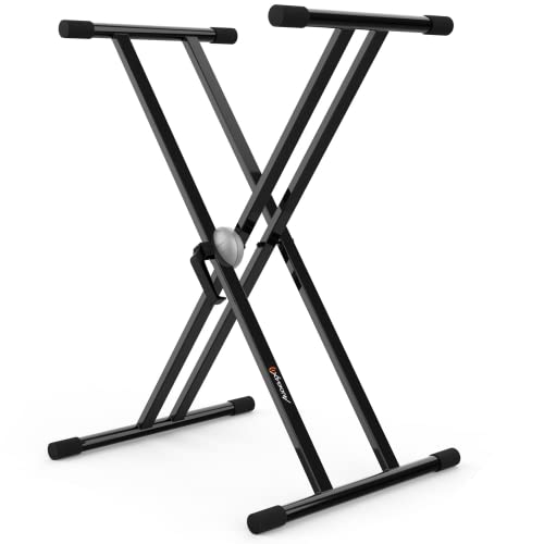 Audibax - Onyx 130 Soporte Piano - Estructura Tijera Doble - Anclajes Easy Lock - Fabricada en Acero...