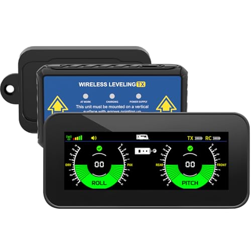 OBEST - OBEST Système de Niveau Camping Car, Smart RV Leveller pour Camping, Niveau à Bulle et inclinomètre 2 en 1, Nivellement pour Caravane, Accessoires Camping Car Caravane Véhicules Tout-Terrain