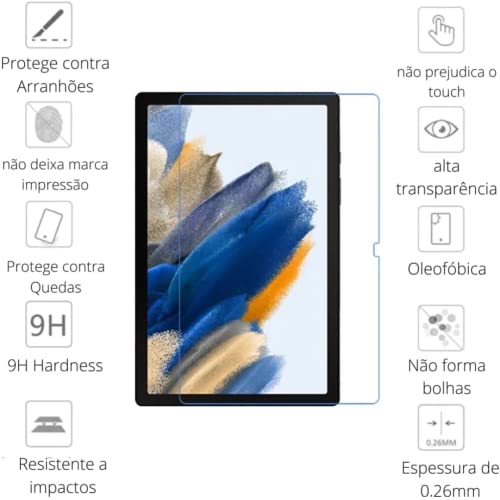 Capa Case Anti Impacto Premium para Tablet Samsung Galaxy Tab A8 (X200 X205) + Película de Vidro 9H