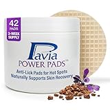 Pavia Power Pads | Natural Anti-Lick Healing Pads for Dogs and Horses | Prevents Licking and Supports Healing of Hot Spots, Sores, Wounds & Incisions | Propolis & Oregano Oil Formula | 42 Pads