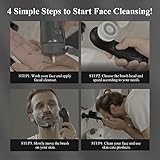 TOUCHBeauty Facial Cleansing Brush for Men, Face Cleansing Brush Electric with Stand, 3 Brush Heads, 2 Speeds, IPX5 Waterproof, Battery-Powered, Suitable for All Skin Types, AG-0759M - Image 7