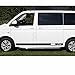 Rtyuiop Pegatinas de Falda Lateral de carrocería de Coche, calcomanías de Vinilo con gráficos de Rayas, para Volkswagen Transporter Camper T5, Accesorios de decoración para automóviles