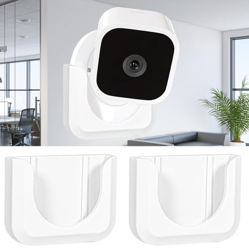 Blink Mini Camera Adhesive Wall Mount Bracket 2 Pack Strong & Durable Camera Mount Stand No Drill No Screws Decorate Damage-Free Easy to Install