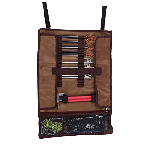 Aoaoy Bolsa de almacenamiento de uñas para colorear uñas, impermeable, tela Oxford 1680d, plegable, gran capacidad, para accesorios de camping, bolsa de almacenamiento con clavos para tienda de