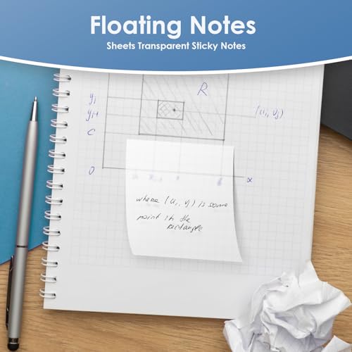 400PCS Transparent Sticky Notes Self-Stick Clear Adhesive Removable Note for Studying Writing in Text Books Office 4 Styles - Image 3