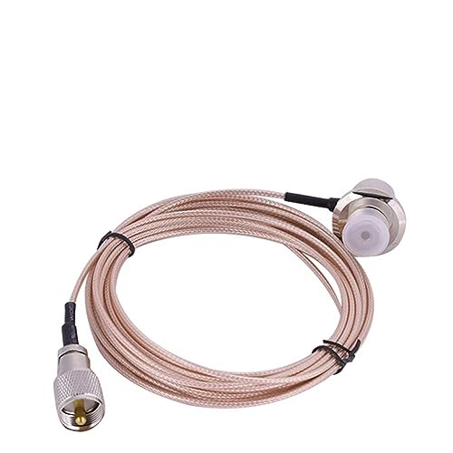 Pilipane - Pilipane Antennenverlängerungskabel, RG-316 PL-259 Stecker-auf-Buchse-Verlängerungskabel, PL-259 auf SO-239 Koaxialkabel verlustarm, 5 m Teflon-Koaxialkabel, für Motorola, Yaesu, Icom, Walkie-Talkie