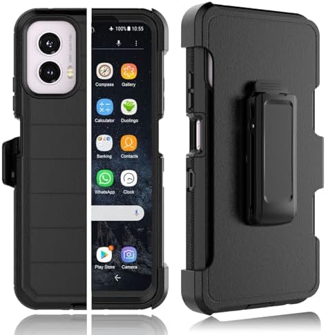 Designed For Motorola Moto G 5G 2024 Case With Belt Clip Holster, Built-in Screen, Anti-Drop, Shockproof, With Kickstand, Heavy Duty Protection (Camo - Foto 4