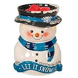 Scentsationals Christmas Wax Melt Warmer for Scented Wax Melts - Holiday Collection Wintery Winston Snowman - for Fragrance Cubes and Tarts