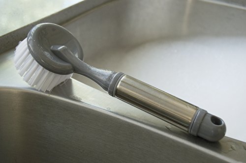Evriholder Escova de lavar louças Sophisti-Clean, prata com cinza