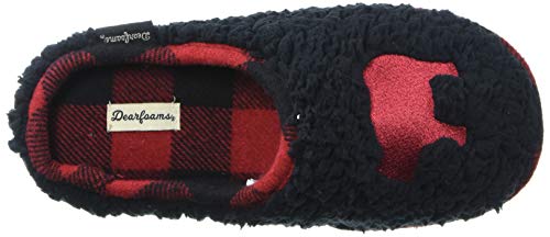 Dearfoams Unisex-Baby Kids Toddlers Embroidered Animal Character Clog Slipper, Black And Red Bear, 7-8 Toddler Medium Us Toddler #TOP4