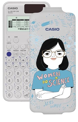 Casio FX 991SP CW, Calculadora Científica con Jess Wade ilustrada por Coco Escribano, Recomendada para el Currículum Español y Portugués, 5 Idiomas, más de 560 Funciones, Solar, Color Blanco
