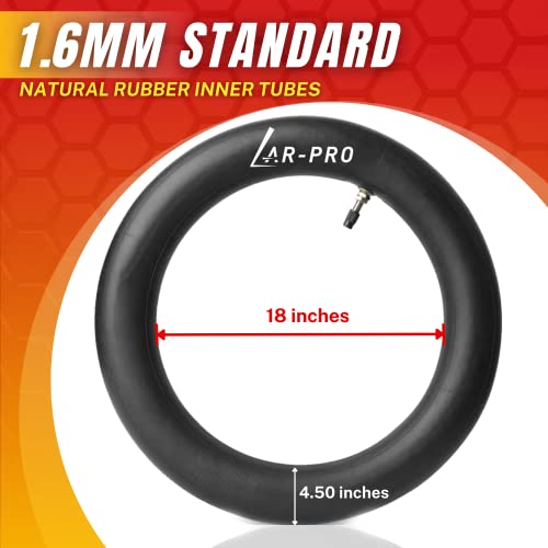 (2-Pack) 110/100-18 (4.50 X 18) Motorcycle Inner Tubes - 18 Inch Dirt Bike Natural Rubber Tubes - Pinch And Puncture-Resistant Tubes - Tr4 Valve Stems - Designed For Off-Road And Motocross Tires #TOP3
