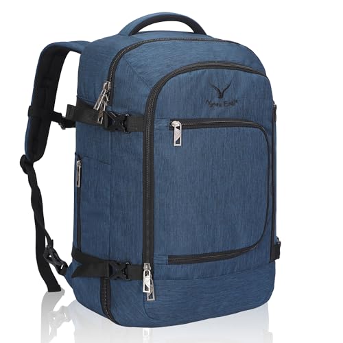Hynes Eagle Travel Backpack 40L, TSA Friendly Flight Approved Carry on Luggage Hand Lightweight Business Rucksack Fits 15.6 Inch Laptop Blue