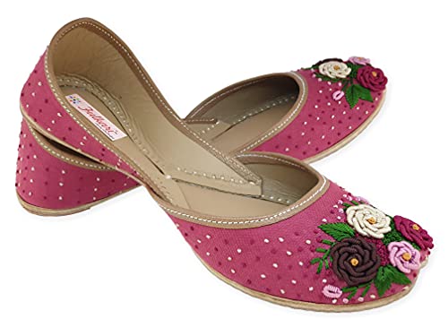 Image of Fulkari Women's Moonshine Multicolored Genuine Soft Leather Juttis | Bite and Pinch Free Jutis | Punjabi Jutti For Ladies | Wedding Flat Stylish Mojari | Bridal Ethnic Flats For Girls |