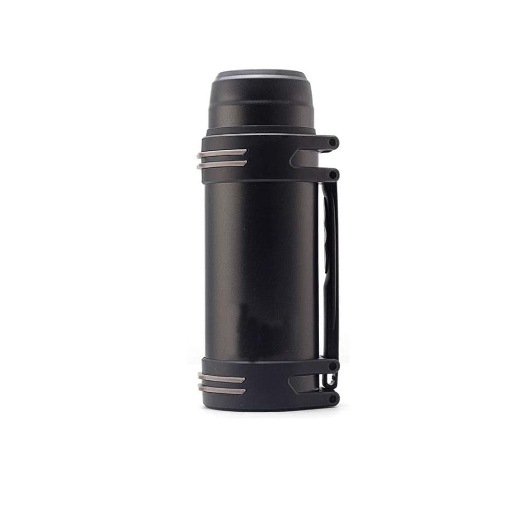 Bouteille d'eau fiole isotherme isolée sous vide de grande capacité noire