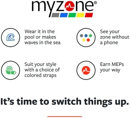 MYZONE MZ-Switch Replacement Arm & Wrist Straps - Aqua - Vibrant, Adjustable & Comfortable Replacement Fitness Band for the MZ-Switch