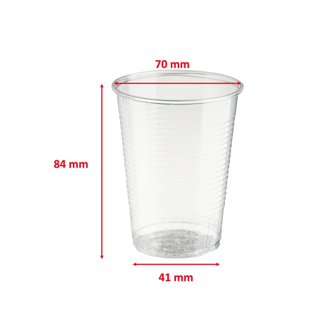 MAQA 100 szt. Kubki PLA 200 ml na napoje, kubki jednorazowe przezroczyste, kubki jednorazowe komponowalne