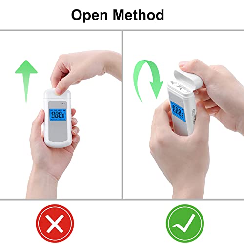 Jastek Portable Breathalyzer Tester With 1000Mah Rechargeable Battery, Personal Breathalyzer To Test Alcohol For Home, Party And Professional Use, Includes 10 Mouthpieces, Usb Cable, And Storage Bag #TOP1