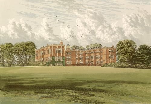 Temple Newsam Affiche Art Cadre Salon Grand Tableau Animaux Déco Chambre Esprit Manoir