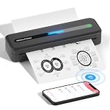 Impressora portátil sem fio para viagens, impressora Bluetooth M832 suporta letras dos EUA de 21,6 cm x 27,9 cm, compacta térmica sem tinta, compatível com telefone e laptop Android e iOS