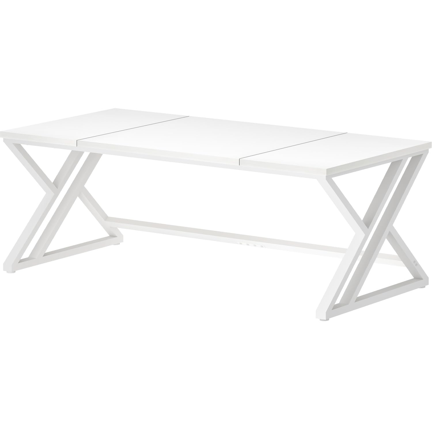 LVB Bureau D'Ordinateur Industriel 2 Personnes Grande 180Cm Chêne Blanc | Bureau Industriel Stable Rangement Salon Chambre Rustique Meuble Compact Usage Quotidien Deux Personnes Structure Robuste