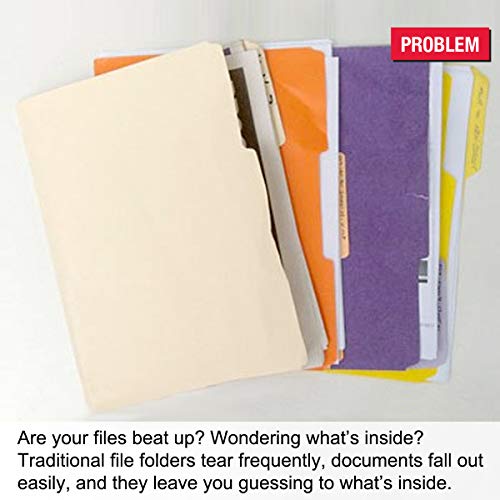 Ultimate Office Pocketfile Clear Poly Document Folder Project Pockets, 3Rd-Cut, Letter Size, In 6 Assorted Colors, Set Of 18 #TOP1