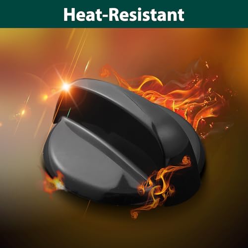 WB03K10216 Stove Knobs Cooktop Replacement Parts for GE Range Cooktop Oven Knobs KIP 5F30 222D1140 General Electric Black Gas Cooktop GE Surface Burner Control Knobs 4 Pcs