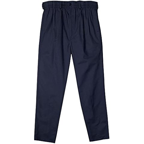 Creekwood Big and Tall Elastic Waist Pleated Cotton Twill Pant - Navy (Regular 56) Cover