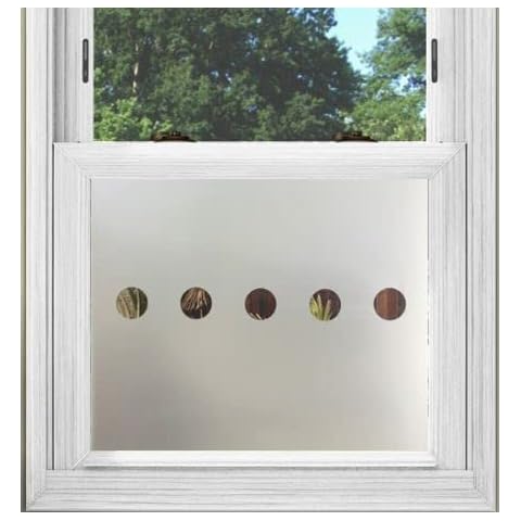 PSSC Window Film Graphic Orientation Frosted Privacy Tint Decorative Glass Tinting Circle Middle 1m x 1.5m Cover