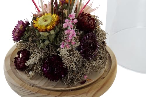 Fleurs séchées sous cloche idée cadeau pendaison crémaillère
