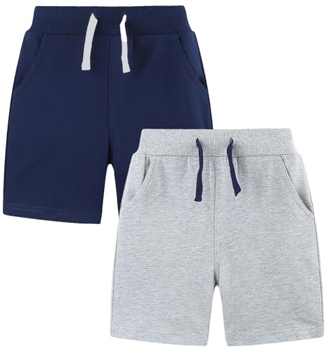 Bumeex Boys 2pk Cotton French Terry Casual Shorts