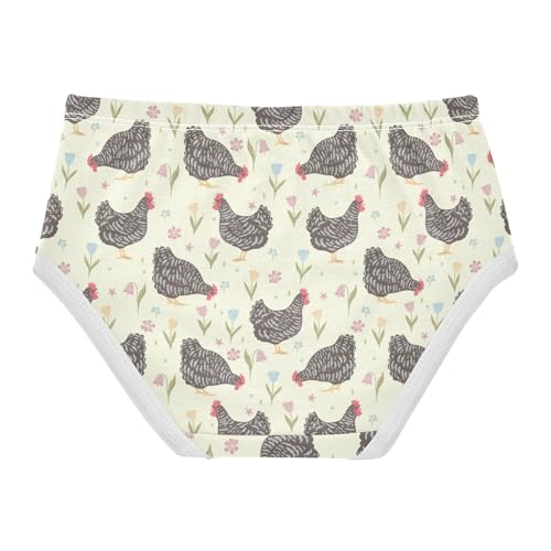 Little Girl Underwear Toddler Panties Kids Undies Chickens Soft Cotton Briefs 2T-8Y2