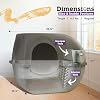 Omega Paw NRA15 Self Cleaning Litter Box Regular Size,Grey