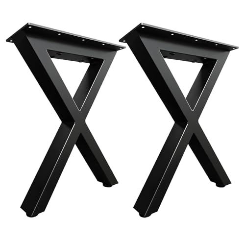 Jahof Heavy Duty Industrielle Tischbeine, 2 Stück (B30xH40cm, X Form)