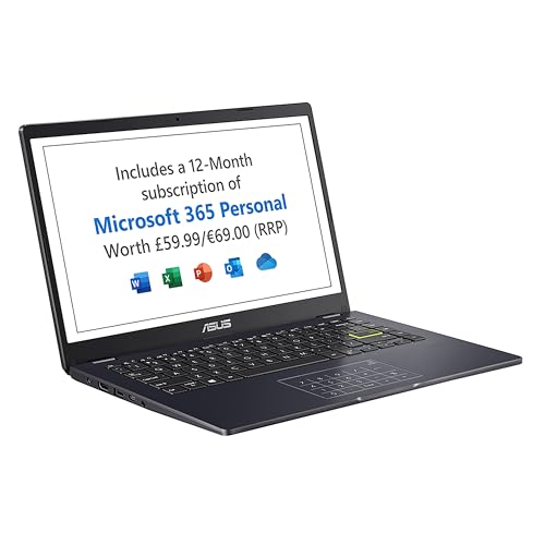 ASUS Vivobook 14 E410MA 14.0" Full HD Laptop with Microsoft Office 365 (Intel Celeron N4020, 4GB RAM, 128GB eMMC, Windows 11 Home) Includes 1 Year Microsoft Office 365 Installed